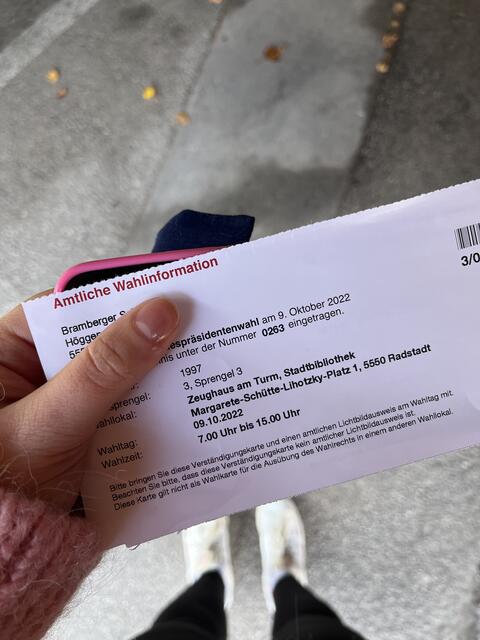 Auch in Radstadt wird natürlich gewählt.  | Foto: Sabine Bramberger