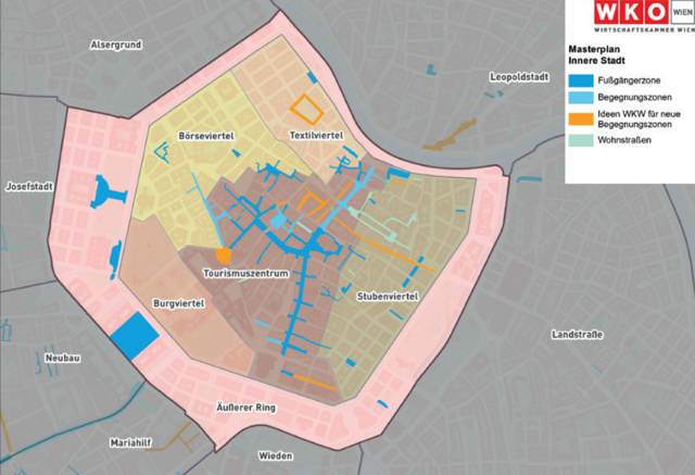 Erweiterung der Begegnungszonen im ersten Bezirk. | Foto: FürWien 27 - Masterplan Innere Stadt