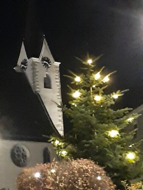 Sparen bei Weihnachtsbeleuchtung 2022 in Pabneukirchen: 2 Bäume mit Lichtern.  | Foto: Zinterhof