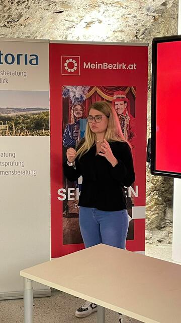 Irina Hengstberger stellte ein Konzept vor, bei dem es um regional geniale Produkte ging. | Foto: RegionalMedien NÖ