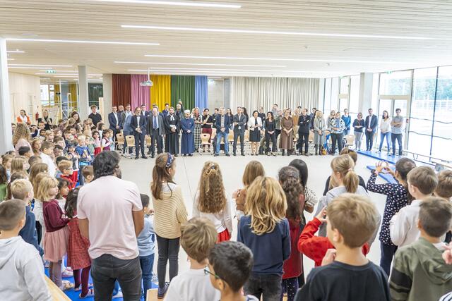 Ein besonderes Projekt des GRIPS Schulausbauprogramms ist die neu ausgebaute Volksschule Puntigam, die mit 20 Klassen zur derzeit größten Volksschule der Steiermark geworden ist. | Foto: Stadt Graz/Fischer