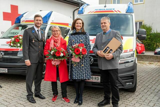 Peter Angerer (Bezirksstellenleiter), Marion Török (Bürgermeisterin Zwentendorf), Susanne Brucha (Brucha), Johann Schmid (Gemeinderat Sitzenberg-Reidling) | Foto: RK
