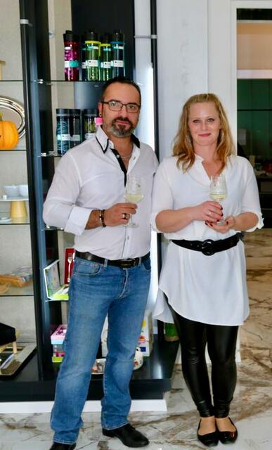 Julia Baglar mit ihrem Gatten bei der Eröffnungsfeier. | Foto: privat