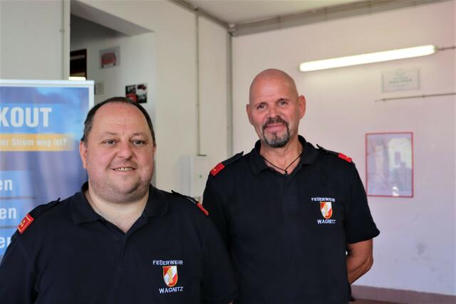 HBI Wolfgang Hödl und OBI Christian Steger von der FF Wagnitz | Foto: Edith Ertl