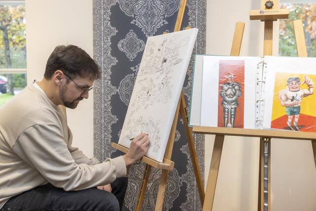 Elias Takacs, Karikaturist, Maler (Linz/Oberösterreich) | Foto: Kunsthilfe Salzburg / Kolarik