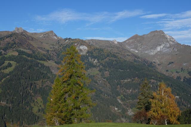 Blick auf die andere Talseite mit Schuflicker, Austuhl, Schiedreitspitz, Höllwand.  | Foto: Thomas Neuhold