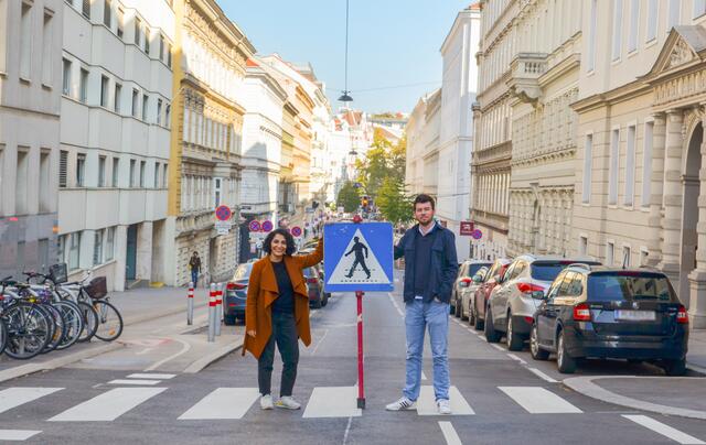 Bei der Kreuzung Wasagasse-Berggasse gibt's jetzt einen neuen Zebrastreifen.  | Foto: BV 9