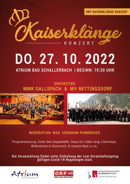 Veranstaltungsplakat: Kaiserklänge Konzert 2022 | Foto: ©Georg Rabengruber