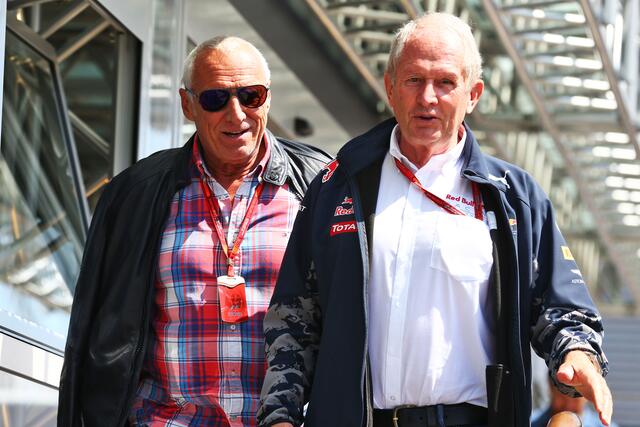 Wegbegleiter: Dietrich Mateschitz mit Helmut Marko. | Foto: GEPA pictures