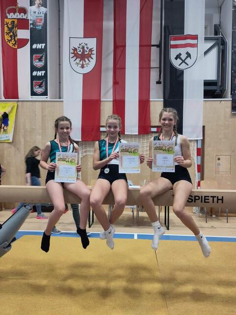 V. l.:  Patricia Mühlböck, Anna Baminger und Paulina Langbauer. | Foto: Turnverein Münzkirchen
