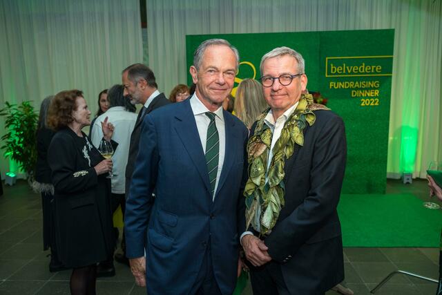 Beim Belvedere Fundraising Dinner am 24. Oktober 2022:  Erste Stiftung-Aufsichtsratsvorsitzender Andreas Treichl Andreas Treichl und Belvedere Geschäftsführer  Wolfgang Bergmann (v.l.) | Foto: Andreas Tischler