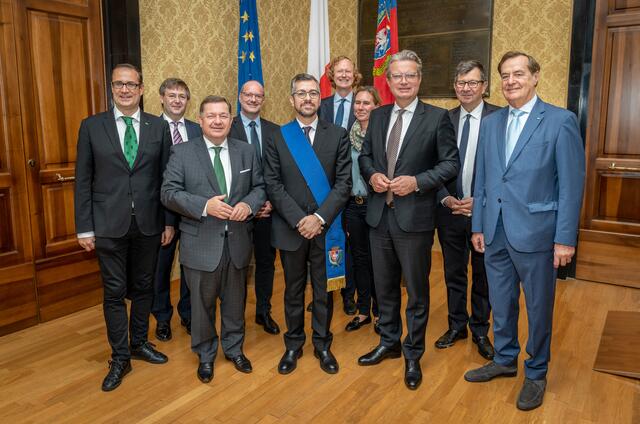 Die steirische Delegation unter der Leitung von LH Christopher Drexler im Palazzo Valentini | Foto: STG/Streibl