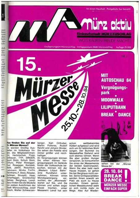 Die "Mürz Aktiv" berichtete 1984 schon von der 15. Mürzer Messe – also hat diese Veranstaltung schon eine jahrzehntelange Geschichte. | Foto: Archiv