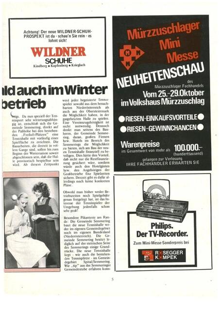 Die Anfänge: 1978 wird bereits von der „Mürzzuschlager Mini Messe“ berichtet.  | Foto: Archiv