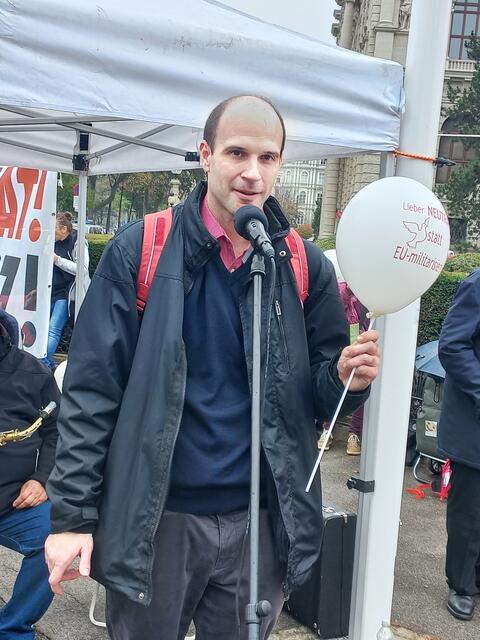 Markus Gartner war als Redner bei der Solidarwerkstatt zu Gast. | Foto: Markus Gartner