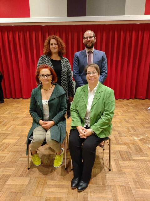 Das Team der GRÜNE Neudörfl: sitzend v.l.: Helga Meerkatz, Sabine Schügerl und stehend v.l.: Julia Klenner, Raphael Fink | Foto: Grüne Neudörfl