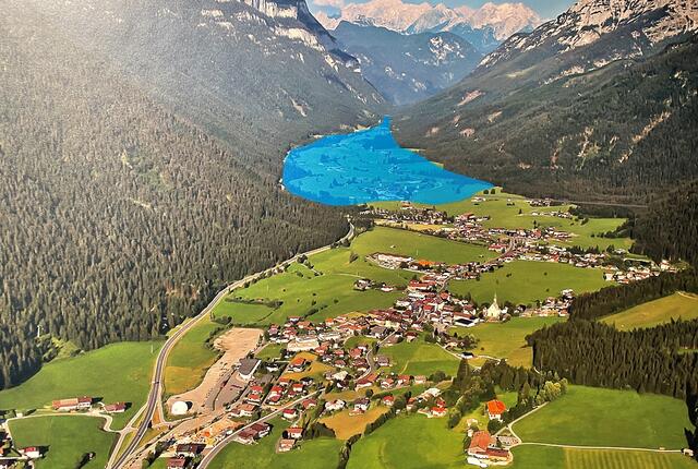 Bis zum Weiler Unterwasser sollte die Wasserfläche reichen. | Foto: Gemeinde