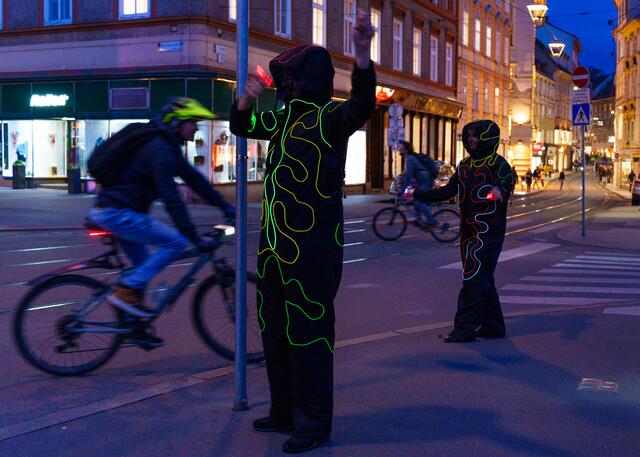 Das Team positioniert sich bewusst an stark frequentierten Radwegen. | Foto: KFV/APA-Fotoservice/Ferlin-Fiedler