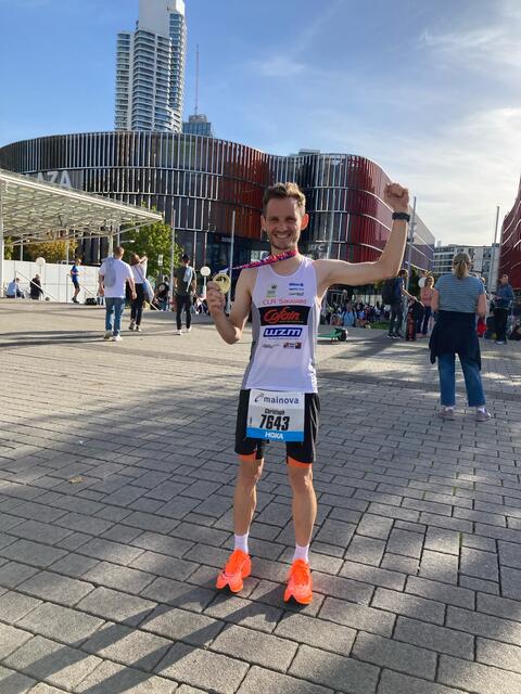 2:38 Stunden! Der Gurtner Christoph Mühringer lieferte in Frankfurt ordentlich ab.  | Foto: Mühringer