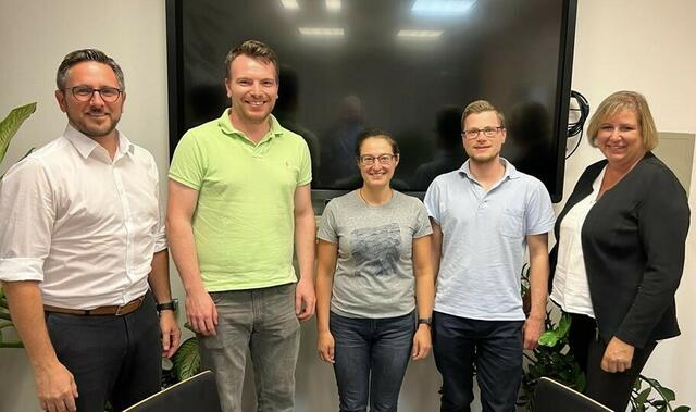 Manuel Scherscher, Daniel Bauer, Monika König, Daniel Kriener, Claudia Weinbrenner. | Foto: Stadtgemeinde Amstetten