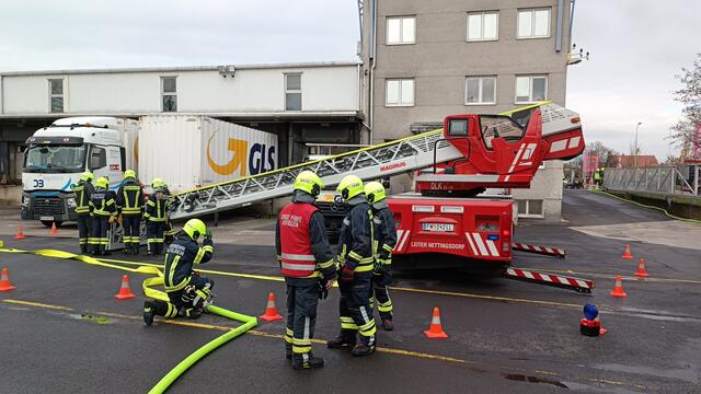Arbeiten mit der Drehleiter | Foto: Erwin Leimlehner
