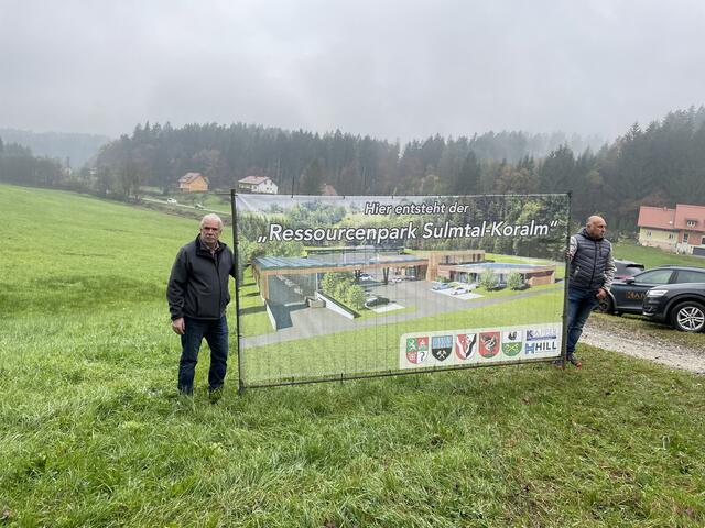 So schaut der Plan für den Ressourcenpark Sulmtal-Koralm auf dem  1,3 Hektar großen Grundstück an der B 76 aus.
 | Foto: Susanne Veronik