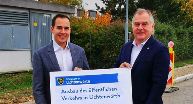 Lichtenwörths Bürgermeister Manuel Zusag geht verkehrstechnisch mit Wiener Neustadts Infrastruktur-Stadtrat Franz Dinhobl "einen Weg". | Foto: Gemeinde Lichtenwörth