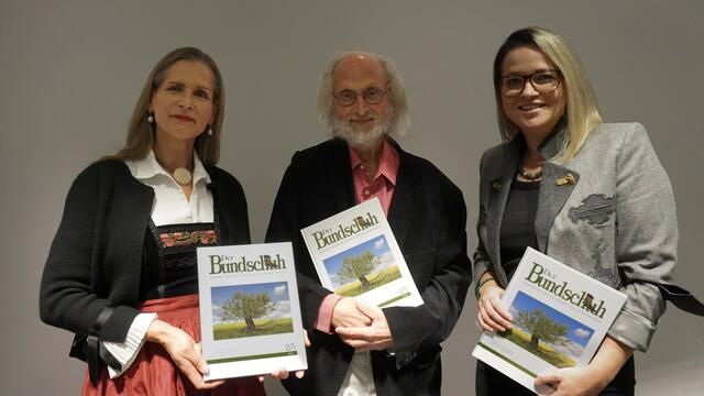 v.l.: Das Redaktionskernteam: Sieglinde Frohmann, Peter Fußl, Nicole Mahr | Foto: Museum Innviertler Volkskundehaus