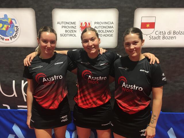 Die erste Damenmannschaft des SCO Bodensdorf Ossiacher See mit Katarina Strazar, Lea Paulin und Aleksandra Vovk (von links). | Foto: SCO Bodensdorf