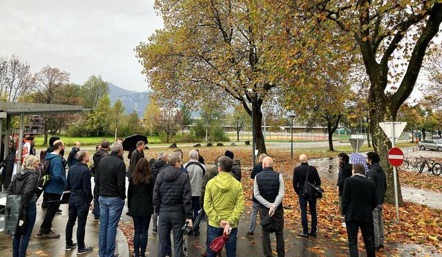 Die Geländebesichtigung mit den Wettbewerbsteilnehmer erfolgte am 24. Oktober 2022 | Foto: Marktgemeinde Lustenau