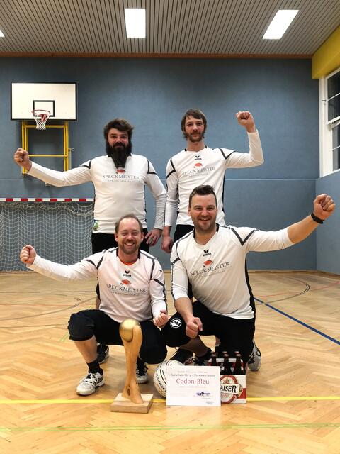 Die Siegermannschaft der Union Münzbach 1: Dominik Buchberger, Lukas Rumetshofer, Patrick Kaiselgruber, Alois Lindtner | Foto: Union Bad Kreuzen