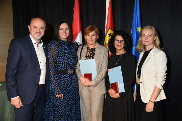 Bildungsdirektor Heinz Josef Zitz, LH-Stv. Astrid Eisenkopf, Gerlinde Maria Mihalits, Rafaela Strauß, LAbg. Bgm. Rita Stenger | Foto: LMS Burgenland