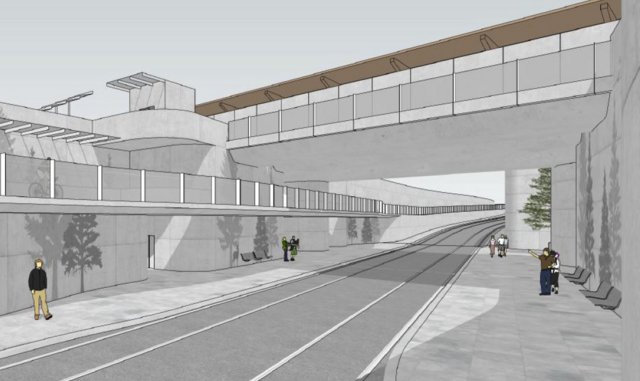 So soll die GKB-Unterführung bei der Peter Rosegger Straße aussehen. Für Grünraum ist bei dem Projekt eher wenig Platz, Baustart ist 2024. | Foto: GKB