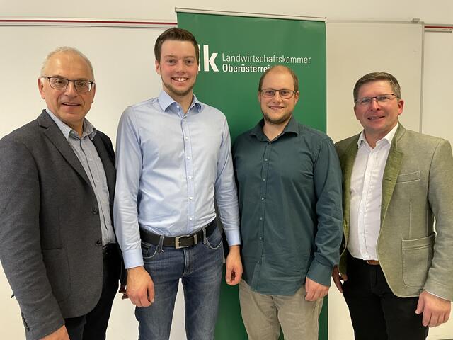 (V. l.) Heribert Schlechtl, Robert Lindorfer, Sebastian Grims und Martin Mairhofer. | Foto: BRS/Preining