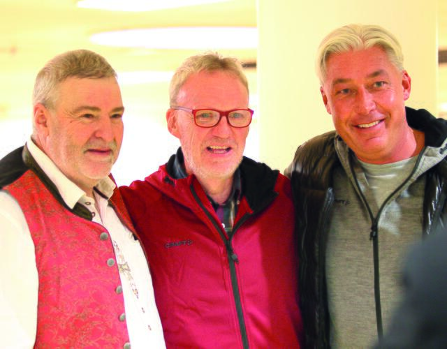 Dieses Trio hatte Spaß: Albert vom Tropetenexpresse, Organisator Ralph Schader und Hotelier Luis Kröll (von links). | Foto: Peter Leitner