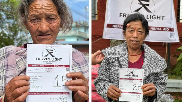 Soforthilfe für die Schwerstbetroffenen - nummeriert. | Foto: Frizzey Light