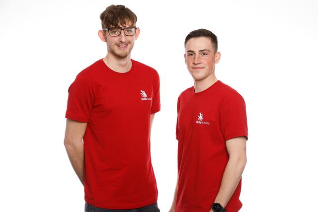 Jonas Schulner und Oliver Waily sind "super drauf" für WorldSkills 2022. | Foto: WKÖ/SkillsAustria/Florian Wieser