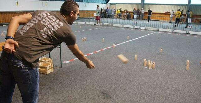 Diesen Samstag finden in der Gössendorfer Sporthalle die Austrian Open Indoor im Mölkky statt. Los geht der Spaß bereits um 8 Uhr. | Foto: Mölkkynators