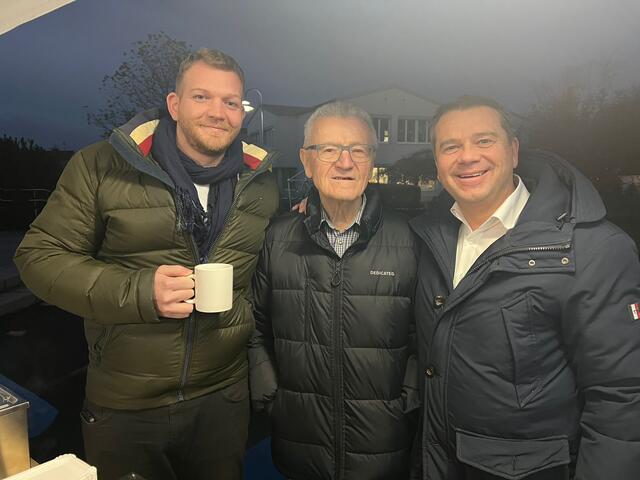 Puckings Ortschef Thomas Altof, Vor-Vorgänger Theo Lummerstorfer und Ansfeldens Ortschef Christian Partoll (v. l. n. r.). | Foto: Maria Moser