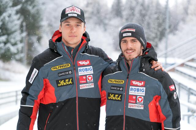Juri Gatt und der Ötztaler Riccardo Schöpf (rechts) starten am 3. Dezember in die neue Weltcupsaison. | Foto: ÖRV/Wilhelm