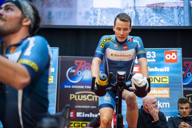 Kaufmann radelte im Finale in der Plus City 181 Kilometer und erreichte damit eine Spendensumme von 3.620 Euro. | Foto: Osman Cetin/ORF