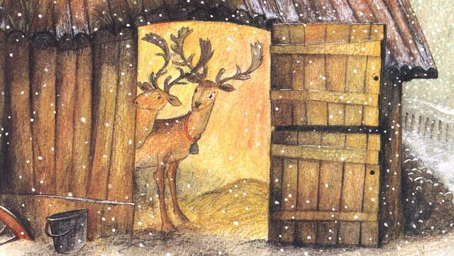 Die beiden Rentiere machen kurz vor dem Nikolaustag Ferien. Wer genau den Schlitten ziehen wird, erfährst Du im Bilderbuchkino. | Foto: Programmkino Wels