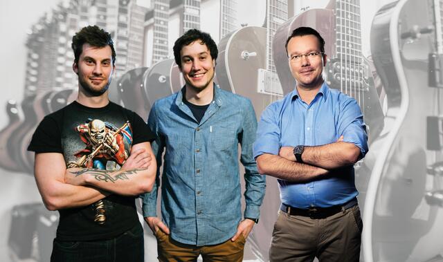 V.l.n.r.: Florian Lettner und Wolfgang Damm, das Gründerteam von Fretello, und Berthold Baurek-Karlic, Präsident des European Super Angels Club &amp; CEO von Venionaire Capital  | Foto: Fretello und Venionaire Capital