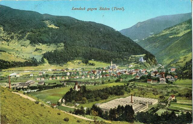 Der Markt Landeck um das Jahr 1905 mit der Arlbergbahn, der Karbid- und der Textilfabrik. | Foto: Josef Tröger