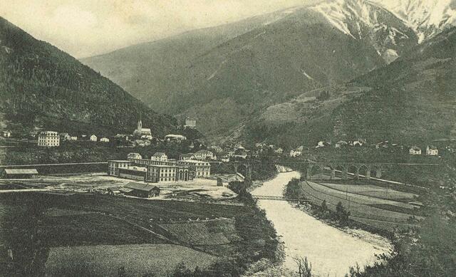 Die Karbidfabrik um 1902 mit dem "Kontisteig" über den Inn. | Foto: Josef Tröger