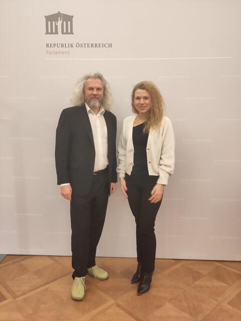 Die Abrgeordneten zum Nationalrat, Martin Litschauer (Grüne) und Johanna Jachs (ÖVP). | Foto: zVg
