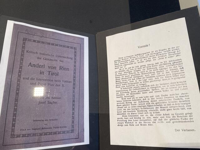 Widerspruch des "Anderl von Rinn"-Kultes aus dem Jahr 1911  | Foto: BezirksBlätter