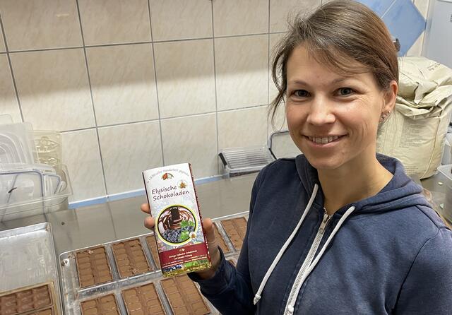 Schokolade mit Uhudlertraube, das Vereins-Forschungsprojekt von Ines. | Foto: Heigl