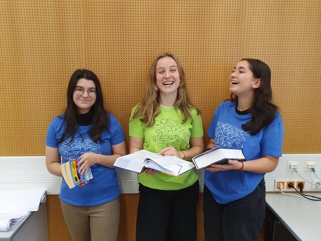 "Juvenes Translatores": Sila Gedik, Leonie Alber und Emma Gfall (v.l.) von der SPRACHEN-HAK Landeck. | Foto: HAK/HAS Landeck