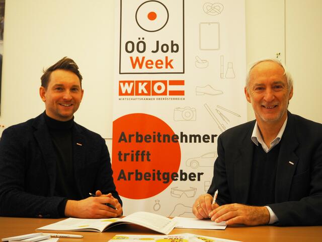 Jürgen Kapeller und Klaus Schobesberger, Obmänner der Wirtschafskammer OÖ. | Foto: WKOÖ
